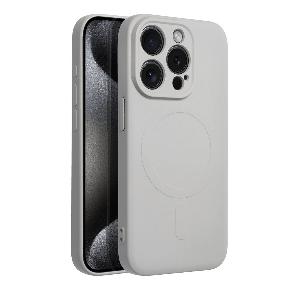 COPERTURA IPHONE 15 PRO MAX HEYCASE SILICONE MAG MAGSAFE TITANIO