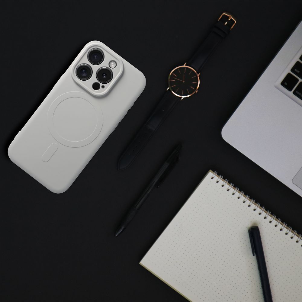 COPERTURA IPHONE 15 PRO HEYCASE SILICONE MAG MAGSAFE TITANIO