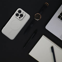 COPERTURA IPHONE 15 PRO MAX HEYCASE SILICONE MAG MAGSAFE TITANIO
