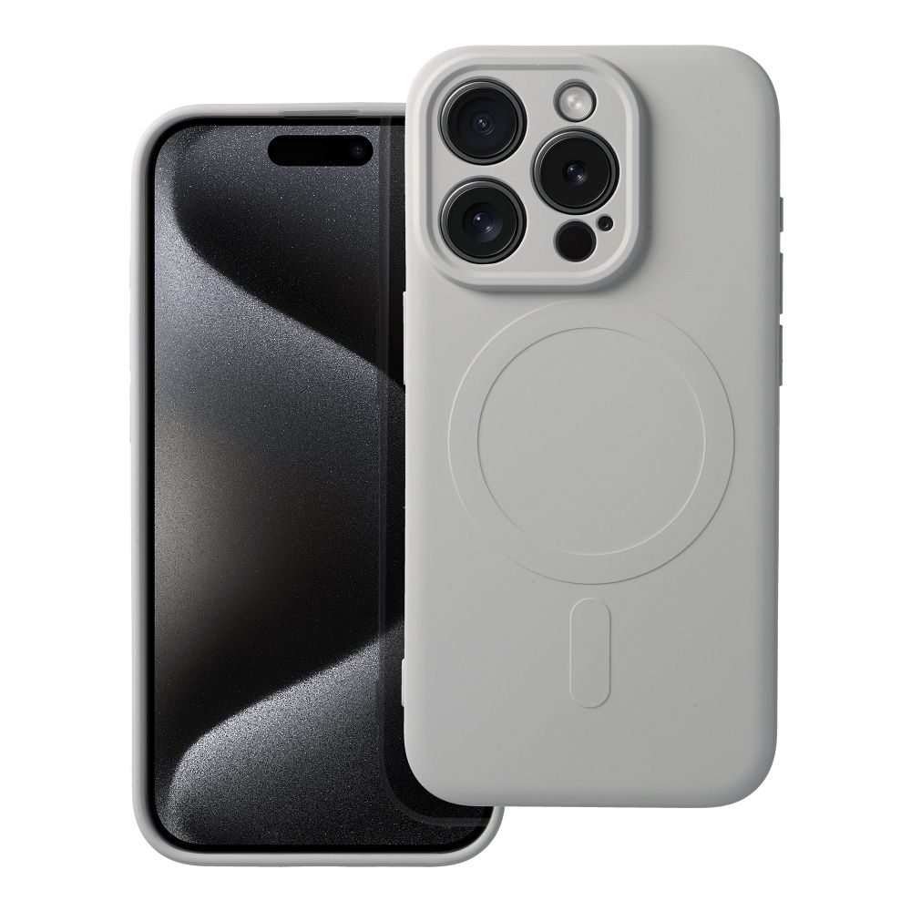 COPERTURA IPHONE 15 PRO MAX HEYCASE SILICONE MAG MAGSAFE TITANIO