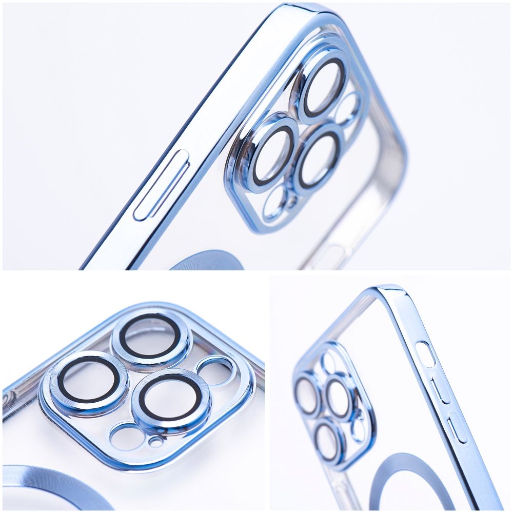 COPERTURA IPHONE 15 PRO MAX HEYCASE MAGSAFE MAG SHINE BLUE