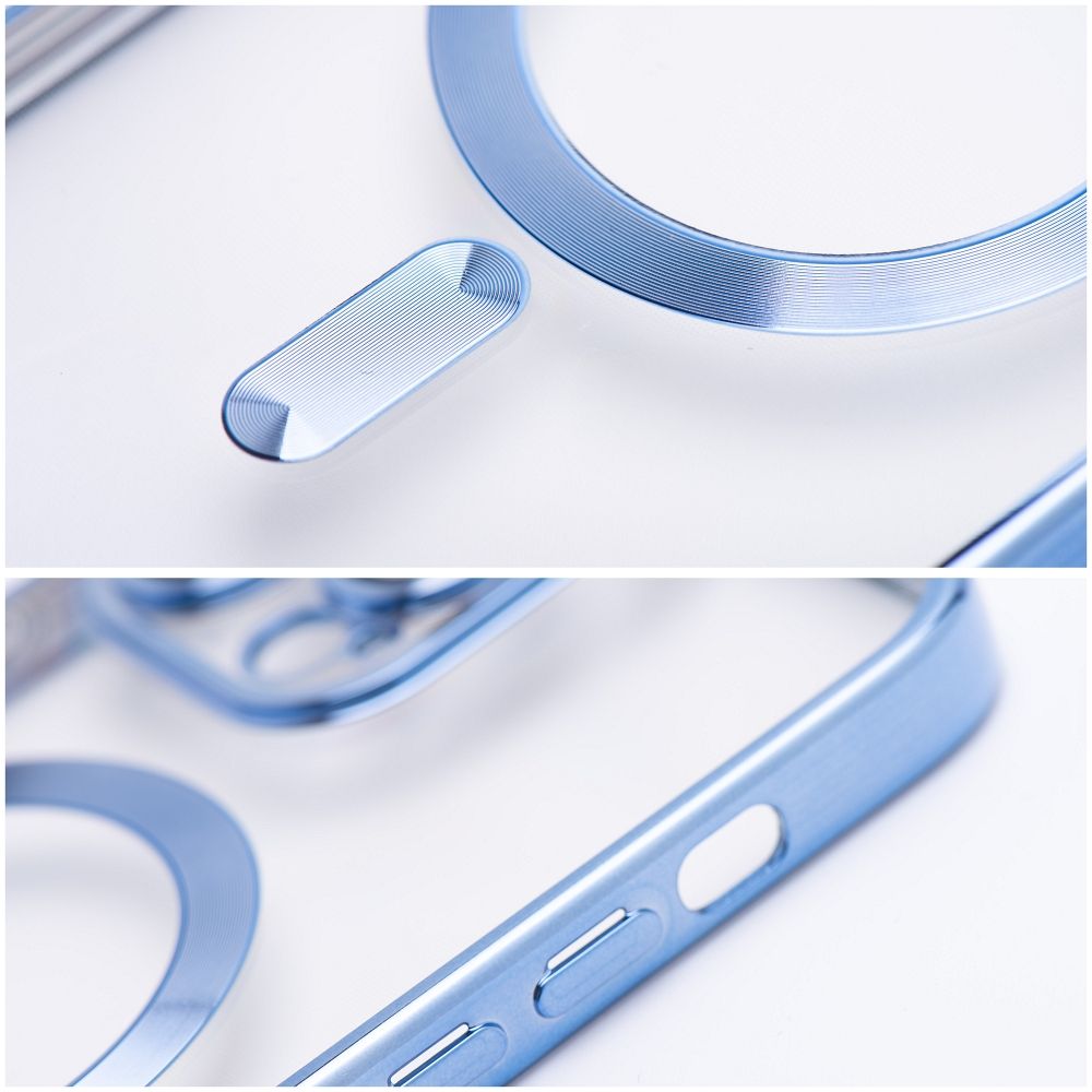 COPERTURA IPHONE 15 PRO MAX HEYCASE MAGSAFE MAG SHINE BLUE