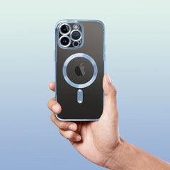 COPERTURA IPHONE 15 PRO MAX HEYCASE MAGSAFE MAG SHINE BLUE
