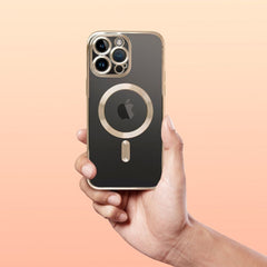 COPERTURA IPHONE 15 PRO MAX HEYCASE MAGSAFE MAG SHINE GOLD
