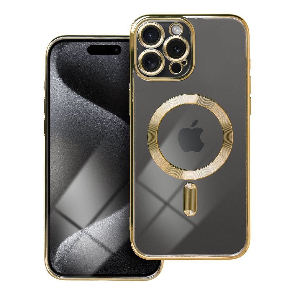 COPERTURA IPHONE 15 PRO MAX HEYCASE MAGSAFE MAG SHINE GOLD