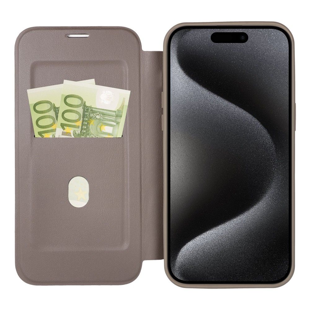 COPERTURA IPHONE 15 PRO MAX HEYCASE SMART WALLET MAG MAGSAFE WALLET TITANIO