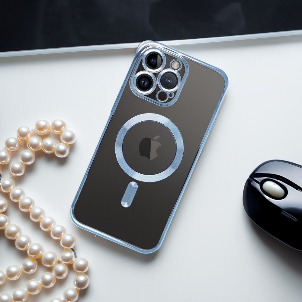 COPERTURA PER IPHONE 15 HEYCASE SHINE MAGSAFE BLU