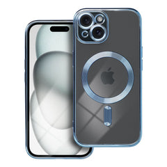 COPERTURA PER IPHONE 15 HEYCASE SHINE MAGSAFE BLU