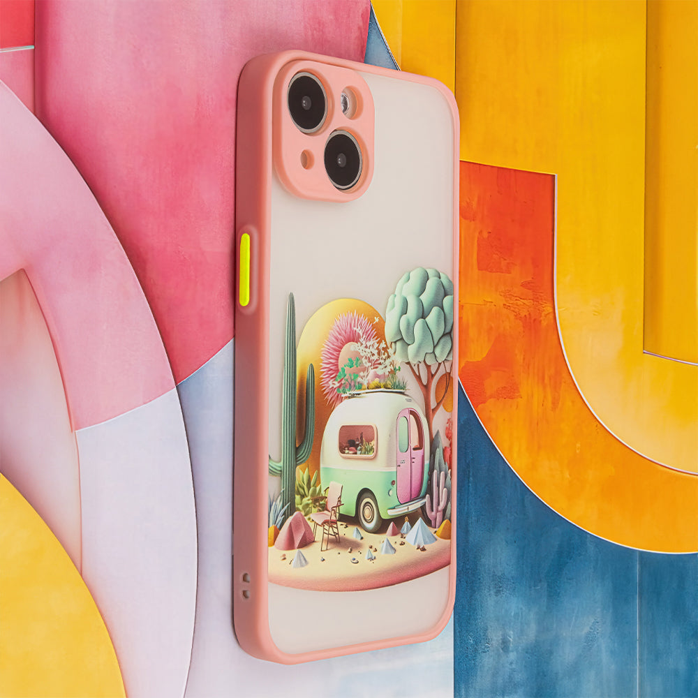 COPERTURA PER IPHONE 15 HEYCASE TRAVEL PINK