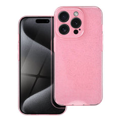 COPERTURA PER IPHONE 15 PRO HEYCASE GLITTER PINK