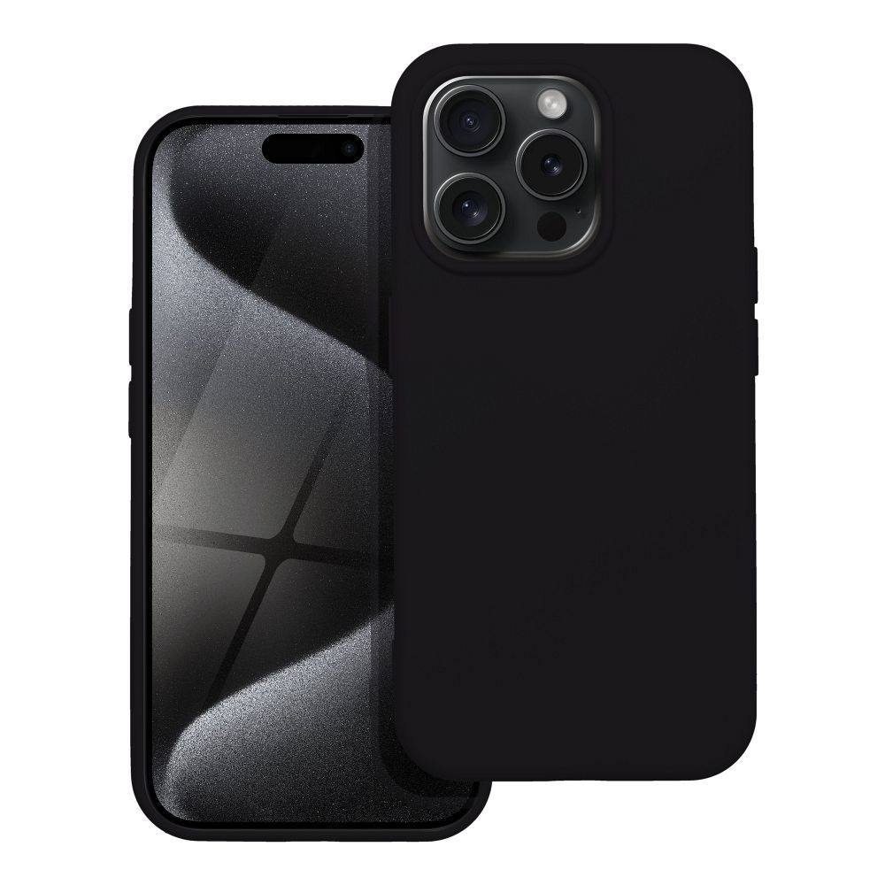 COPERTURA PER IPHONE 15 PRO HEYCASE SILICONE LINE NERA