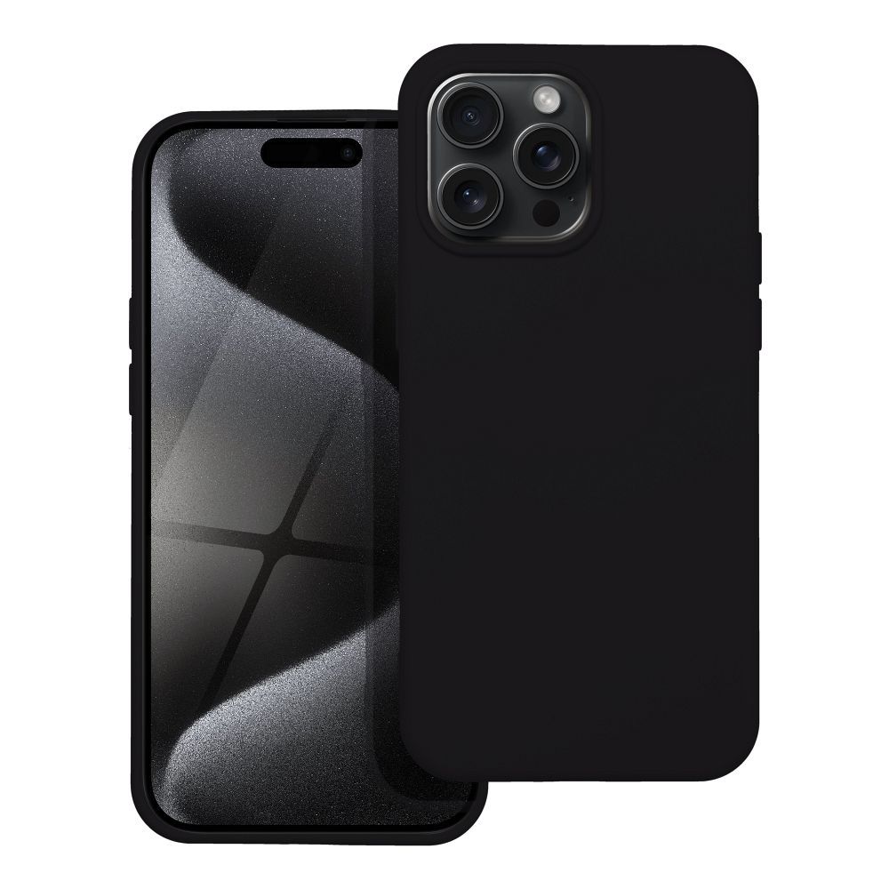 COPERTURA PER IPHONE 15 PRO MAX HEYCASE SILICONE LINE NERA