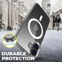 COPERTURA PER IPHONE 16 PLUS HEYCASE MAGSAFE SHOCK DEFENSE TRASPARENTE