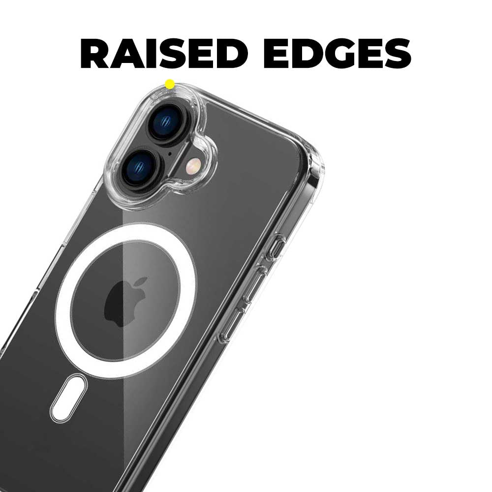 COPERTURA PER IPHONE 16 PLUS HEYCASE MAGSAFE SHOCK DEFENSE TRASPARENTE
