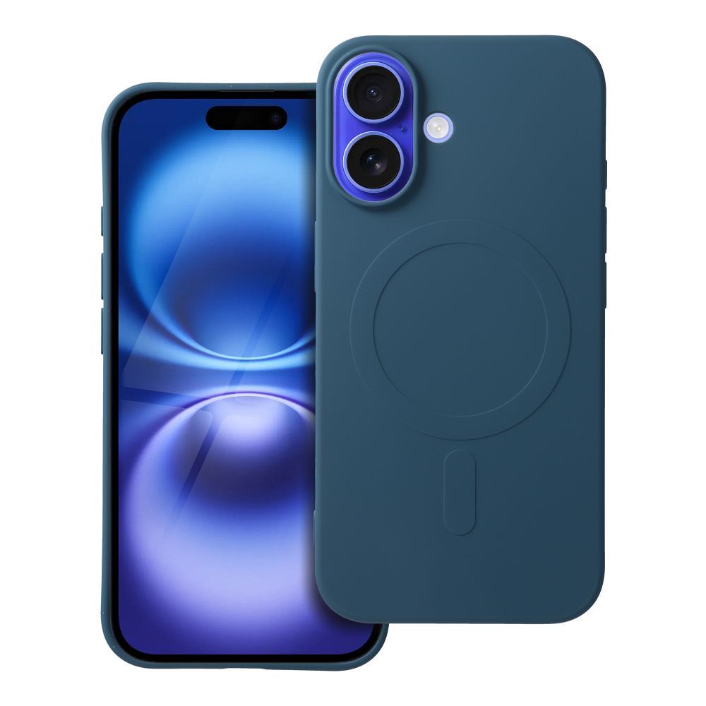 COPERTURA PER IPHONE 16 PLUS HEYCASE SILICONE MAG MAGSAFE BLU