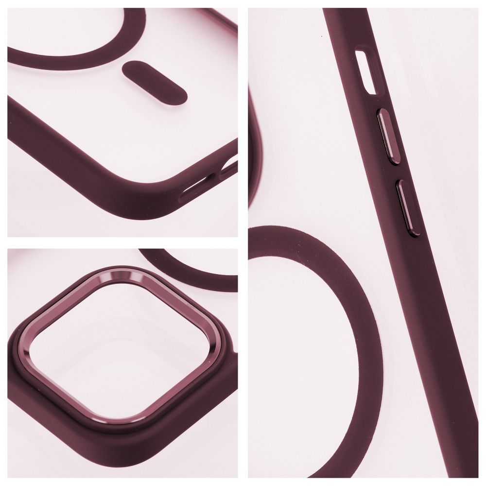 COPERTURA PER IPHONE 16 PLUS HEYCASE MAG MAGSAFE PLUM RED