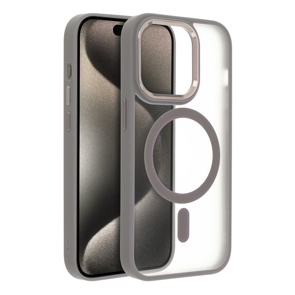 COPERTURA PER IPHONE 16 PRO MAX HEYCASE MAG MAGSAFE TITANIO