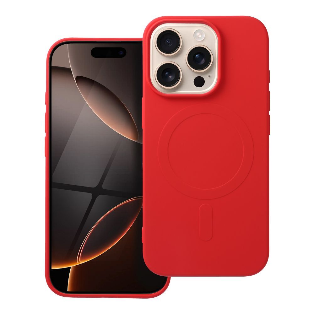 COPERTURA PER IPHONE 16 PRO MAX HEYCASE SILICONE MAG MAGSAFE ROSSO