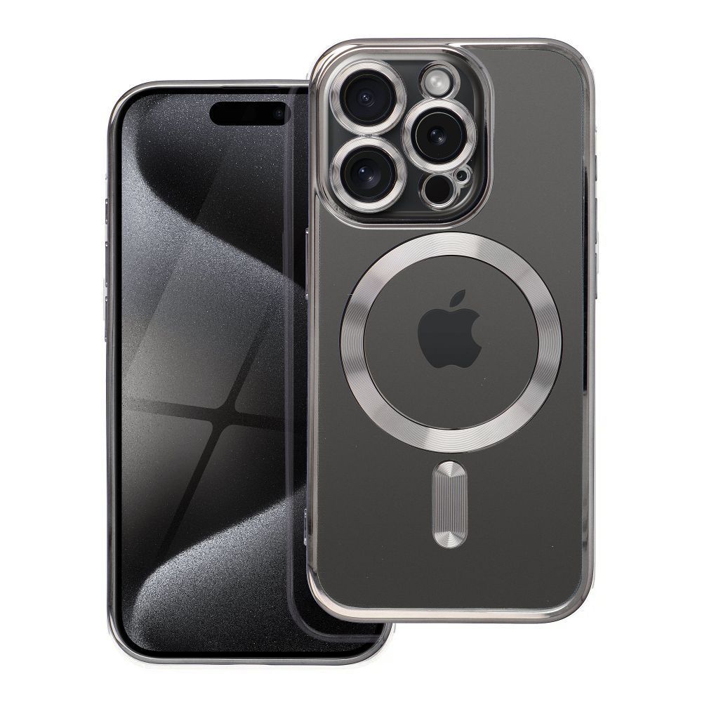 COPERTURA PER IPHONE 16 PRO MAX HEYCASE MAGSAFE MAG SHINE TITANIO