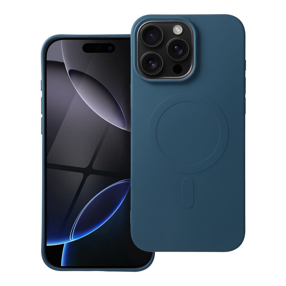 COPERTURA PER IPHONE 16 PRO MAX HEYCASE SILICONE MAG MAGSAFE BLU