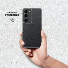 COPERTURA PER SAMSUNG A25 5G HEYCASE GLITTER TRASPARENTE