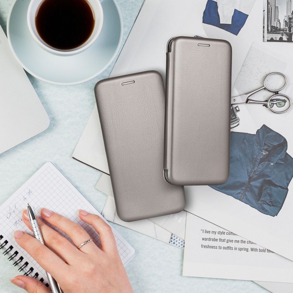 COPERTURA PER SAMSUNG GALAXY A25 5G HEYCASE ELEGANCE WALLET GRIGIA