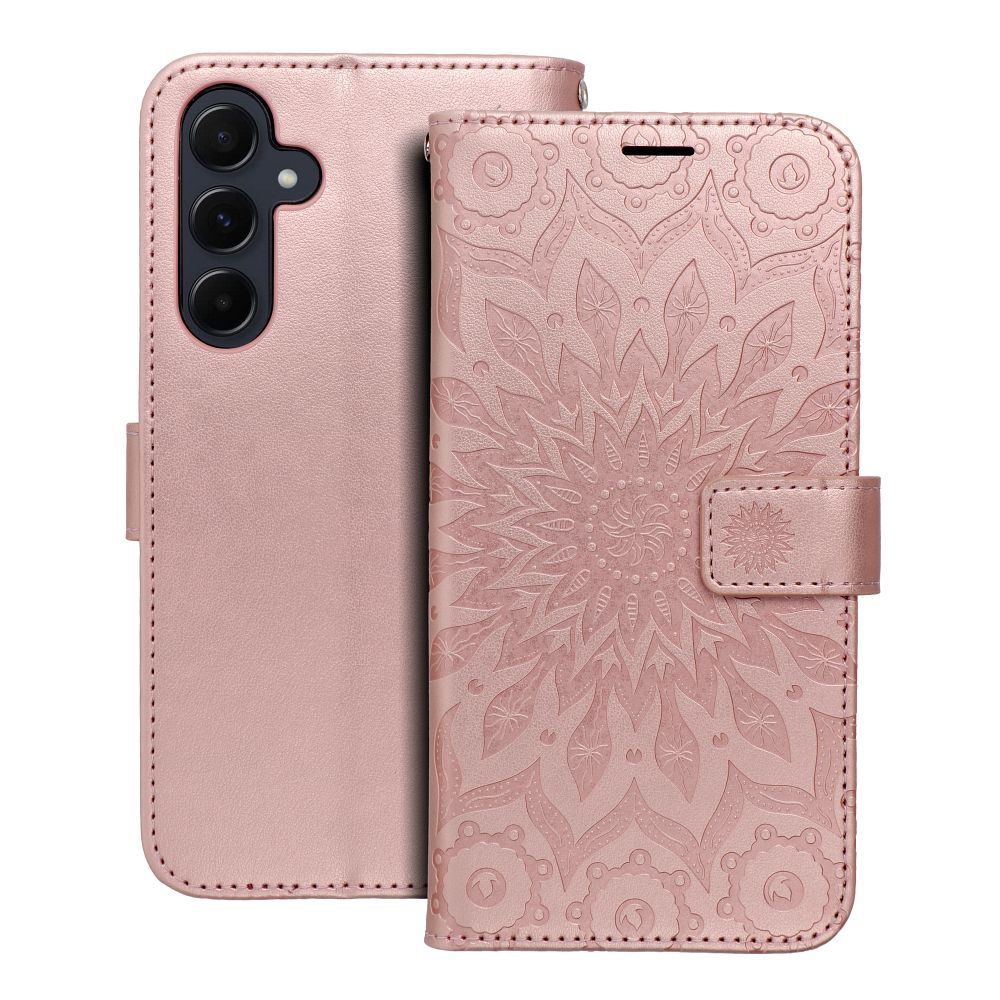 COPERTURA PER SAMSUNG GALAXY A15 4G / A15 5G HEYCASE MAGNET WALLET MANDALA ROSE GOLD