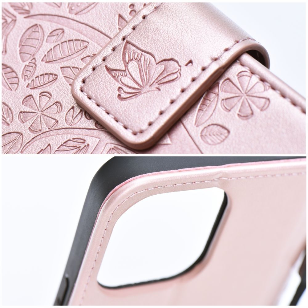 COPERTURA PER SAMSUNG GALAXY A55 5G HEYCASE MAGNET WALLET LEGNO ROSA