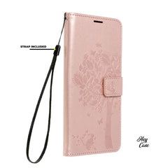 COPERTURA PER SAMSUNG GALAXY A55 5G HEYCASE MAGNET WALLET LEGNO ROSA