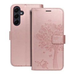 COPERTURA PER SAMSUNG GALAXY A55 5G HEYCASE MAGNET WALLET LEGNO ROSA