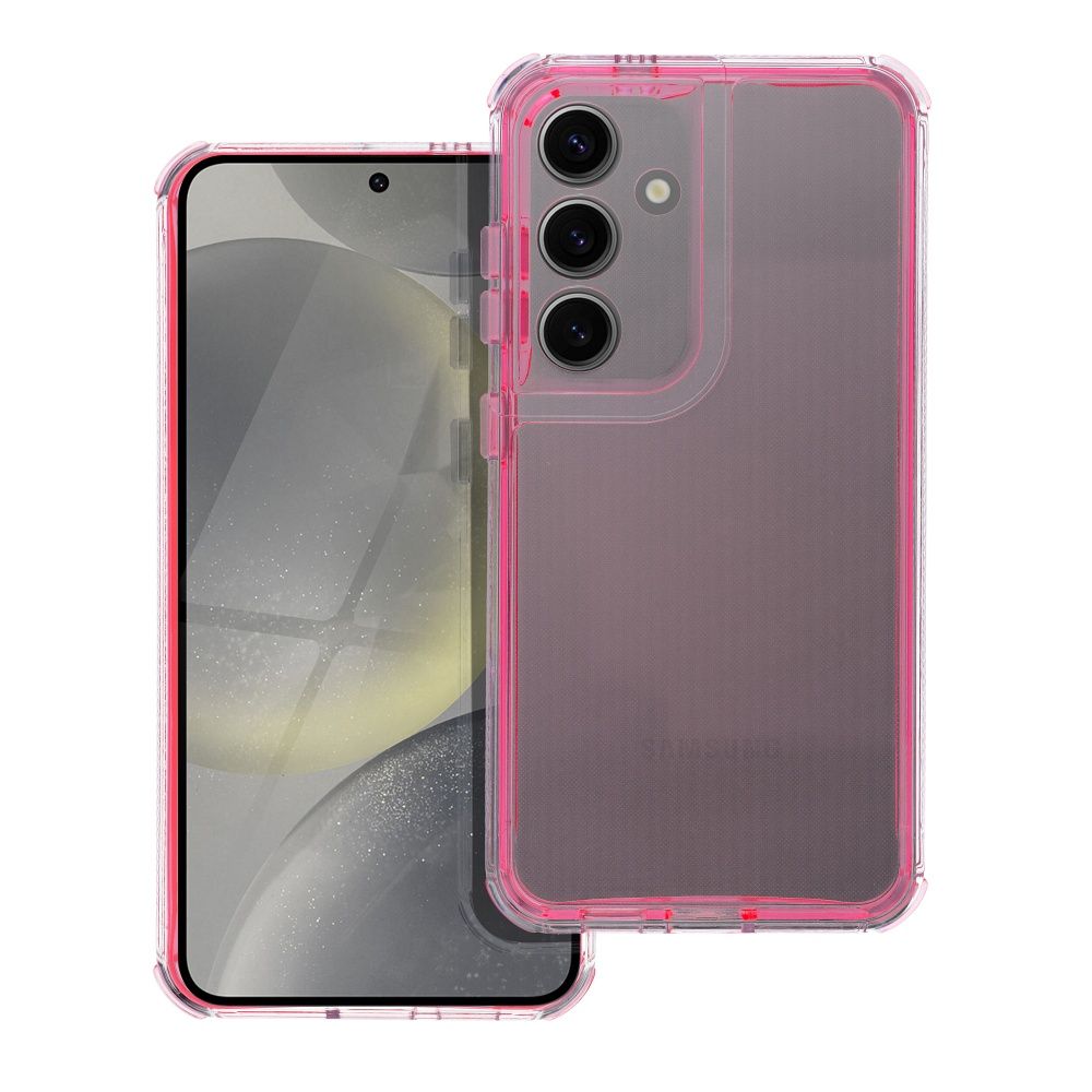 COPERTURA PER SAMSUNG GALAXY S24 FE HEYCASE MATRIX TRASPARENTE / ROSA