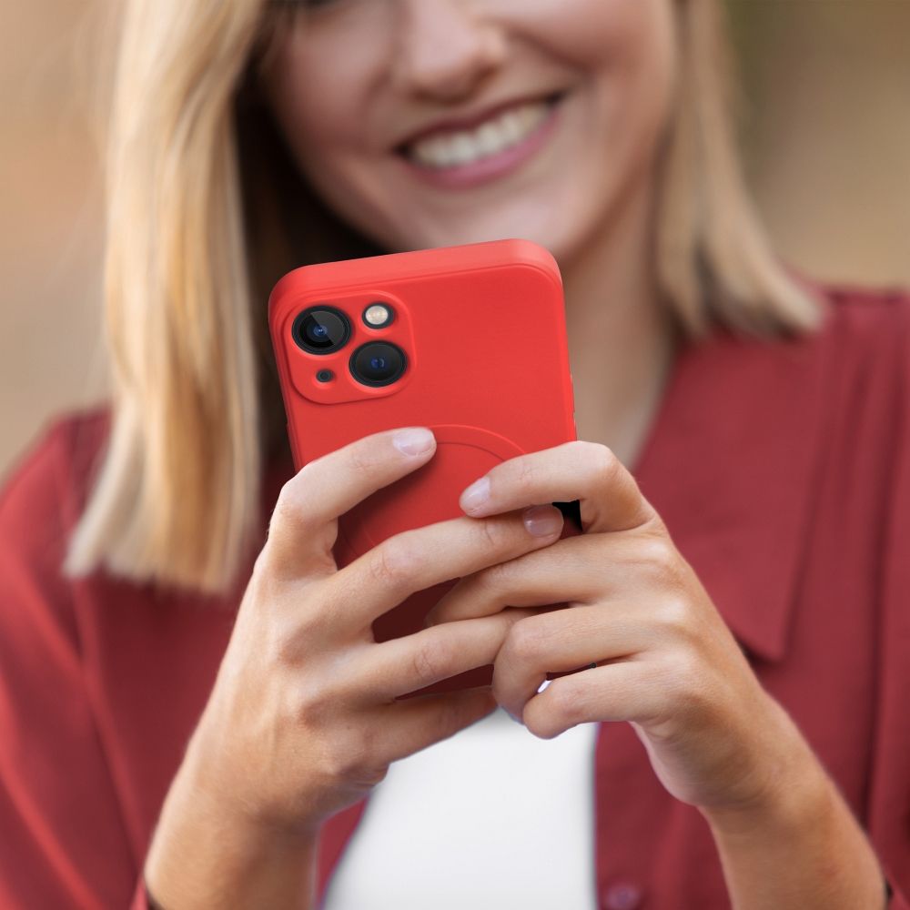 COPERTURA PER SAMSUNG GALAXY S24 FE HEYCASE SILICONE MAG MAGSAFE ROSSO