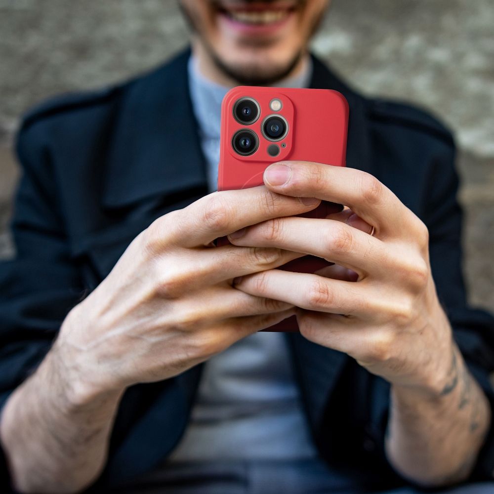 COPERTURA PER SAMSUNG GALAXY S24 FE HEYCASE SILICONE MAG MAGSAFE ROSSO