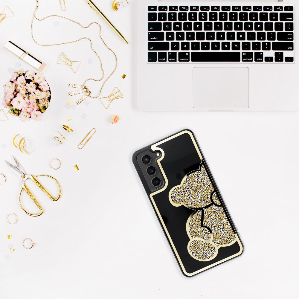 COPERTURA PER SAMSUNG GALAXY S24 FE HEYCASE TEDDY BEAR ORO