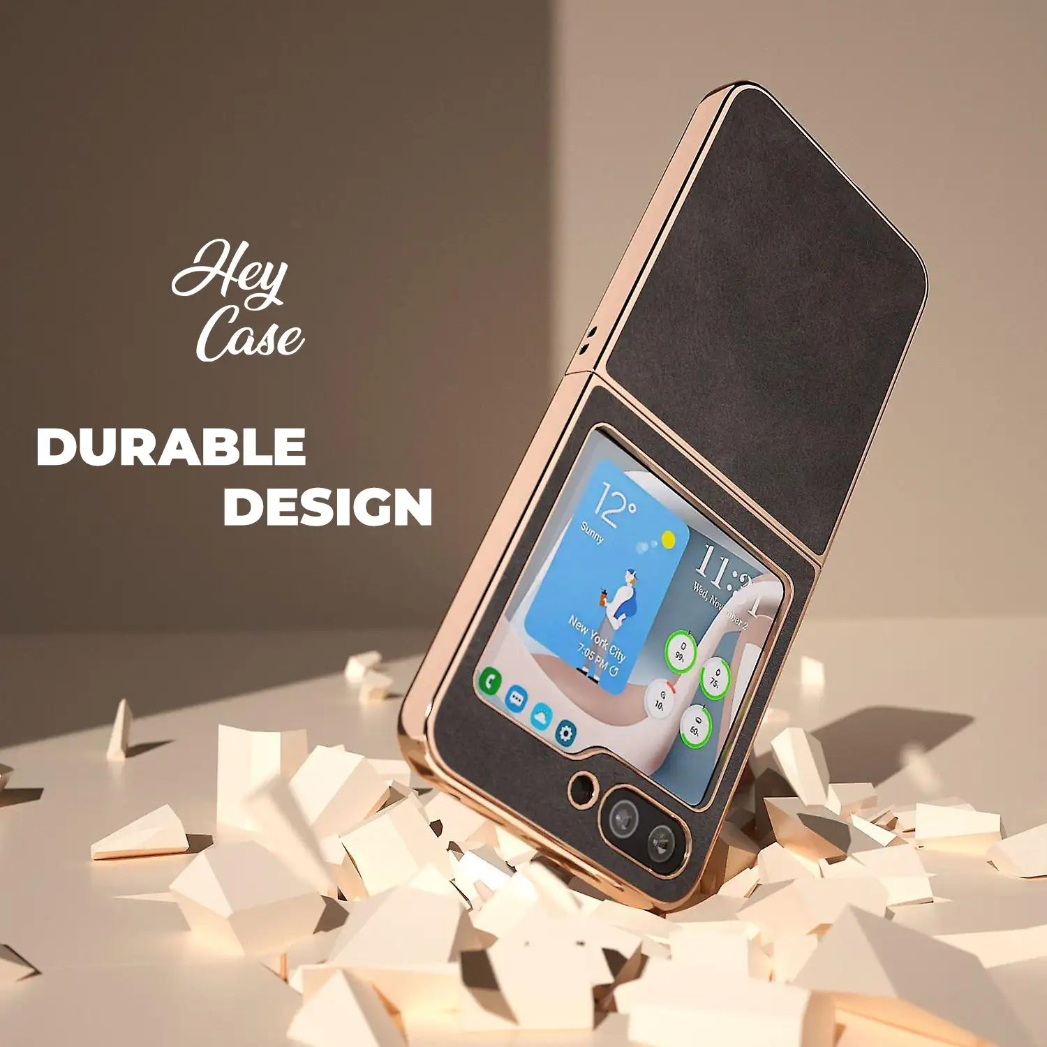 COPERTURA PER SAMSUNG GALAXY Z FLIP 5 5G HEYCASE VOUGE NERA