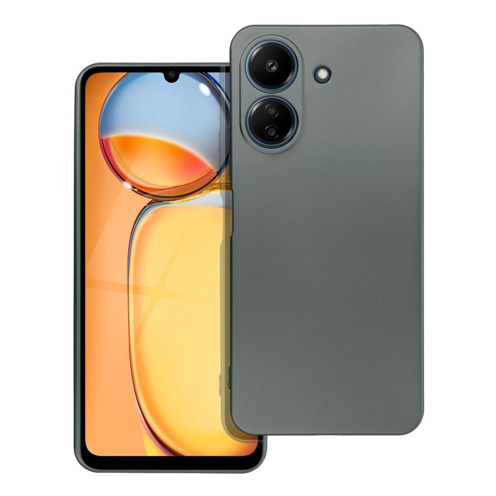 COPERTURA PER XIAOMI REDMI 13C / POCO C65 HEYCASE GRIGIO METALLICO