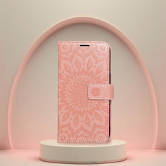 COPERTURA PER XIAOMI REDMI NOTE 13 PRO 4G / POCO M6 PRO 4G HEYCASE MAGNET WALLET MANDALA PEACH