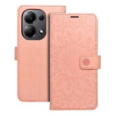 COPERTURA PER XIAOMI REDMI NOTE 13 PRO 4G / POCO M6 PRO 4G HEYCASE MAGNET WALLET MANDALA PEACH