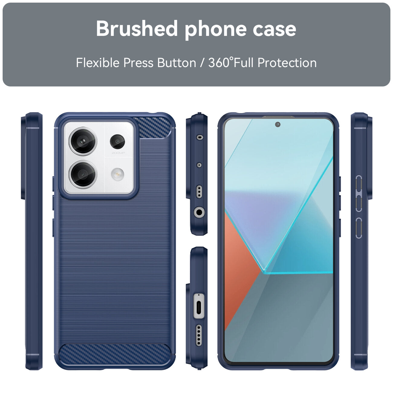 COPERTURA PER XIAOMI REDMI NOTE 13 PRO PLUS HEYCASE CARBON BLUE