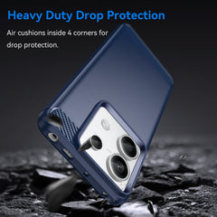 COPERTURA PER XIAOMI REDMI NOTE 13 PRO PLUS HEYCASE CARBON BLUE