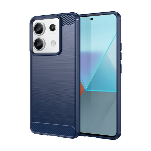 Custodia HeyCase Carbon Xiaomi Redmi Note 13 Pro 5g Blu