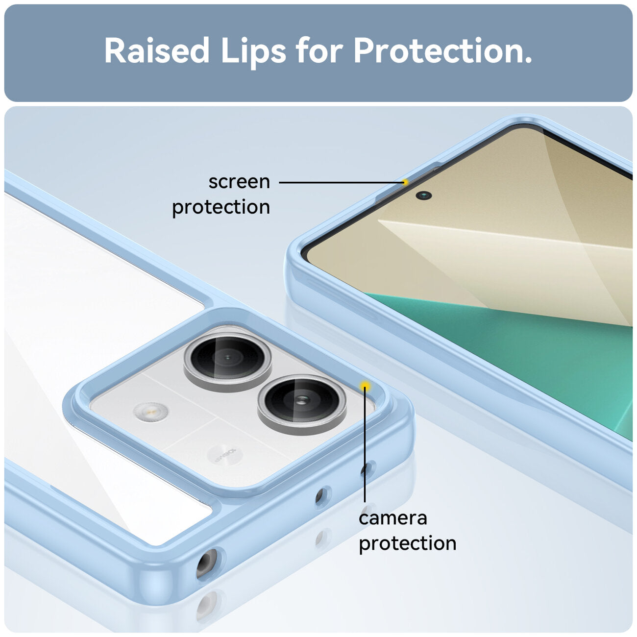 Coperchio HeyCase Frame Xiaomi Redmi Note 13 5G Blu