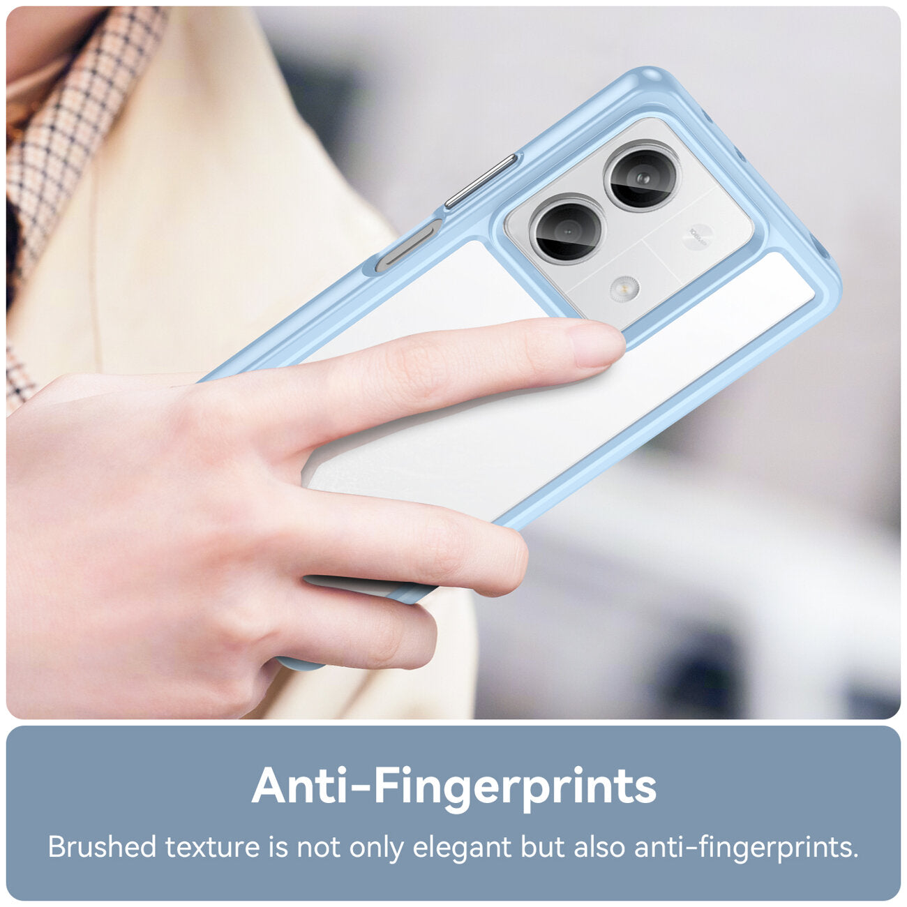 Coperchio HeyCase Frame Xiaomi Redmi Note 13 5G Blu