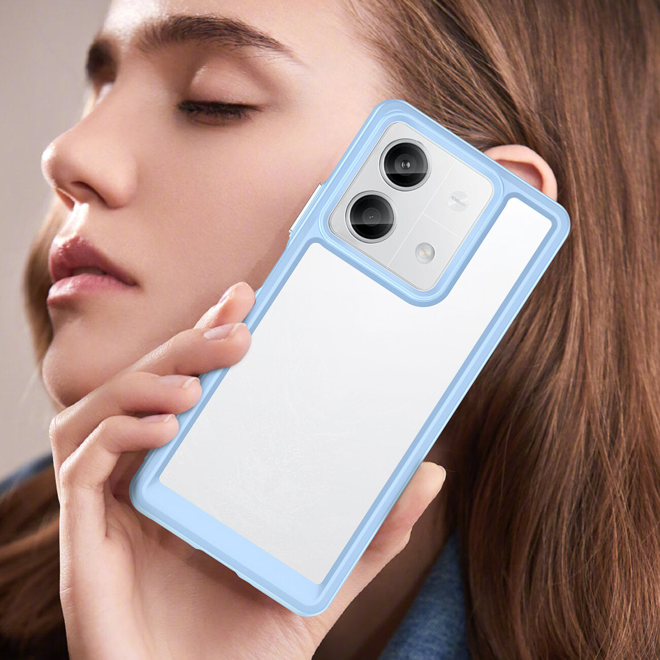 Custodia HeyCase Frame Xiaomi Redmi Note 13 Pro 5G Blu
