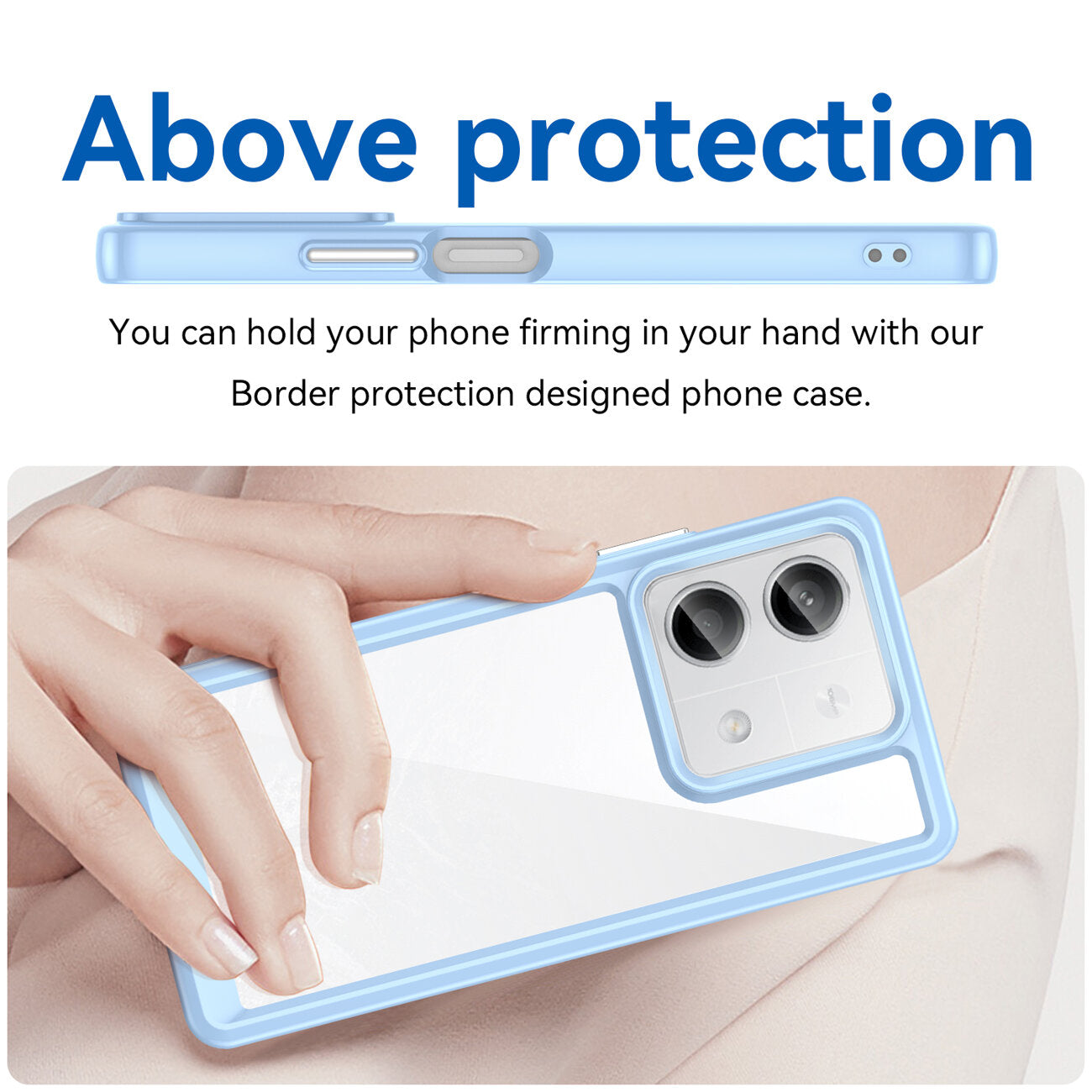 Custodia HeyCase Frame Xiaomi Redmi Note 13 Pro 5G Blu