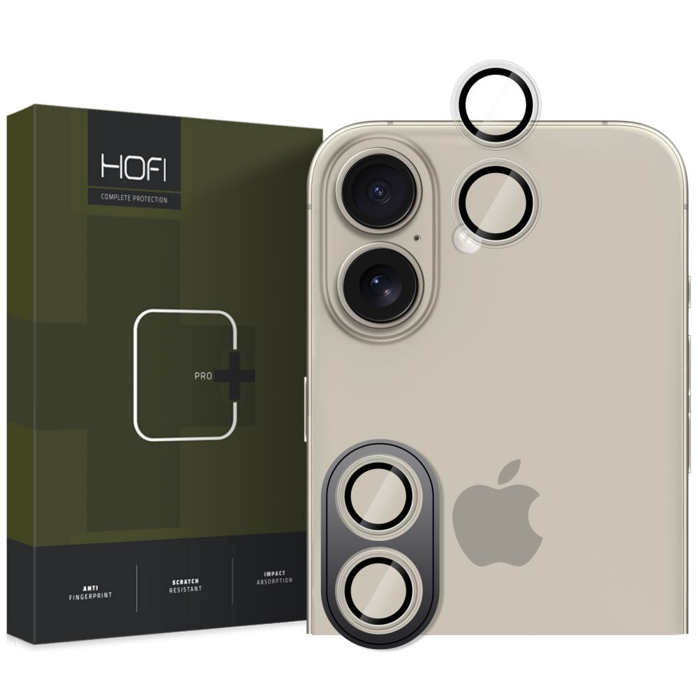 VETRO PROTETTIVO IN VETRO TEMPERATO PER LENTE DELLA FOTOCAMERA SU IPHONE 16 / 16 PLUS HOFI CAMRING PRO+ CLEAR