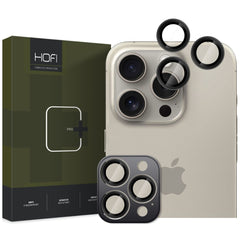 VETRO PROTETTIVO RIGIDO PER LENTE DELLA FOTOCAMERA SU IPHONE 16 PRO / PRO MAX CAMRING PRO+ MAX NERO