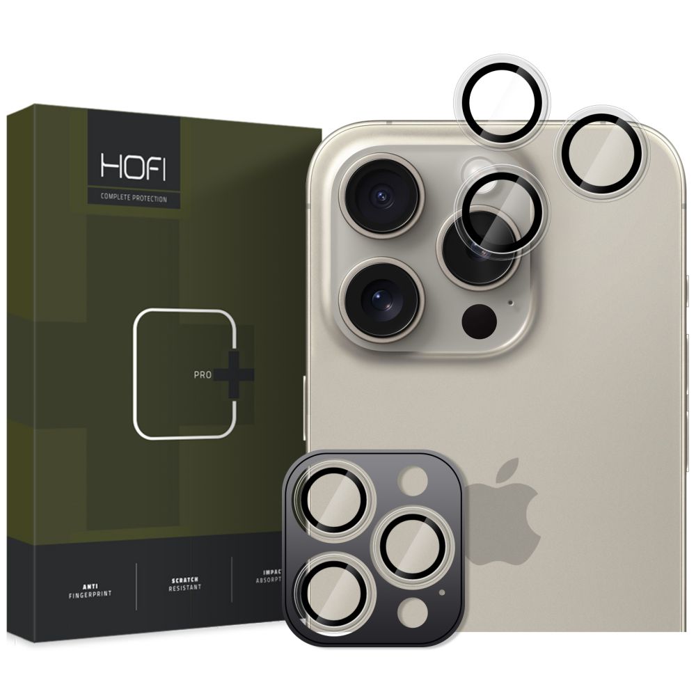 VETRO PROTETTIVO RIGIDO PER LENTE DELLA FOTOCAMERA SU IPHONE 16 PRO / 16 PRO MAX CAMRING PRO+ MAX CLEAR