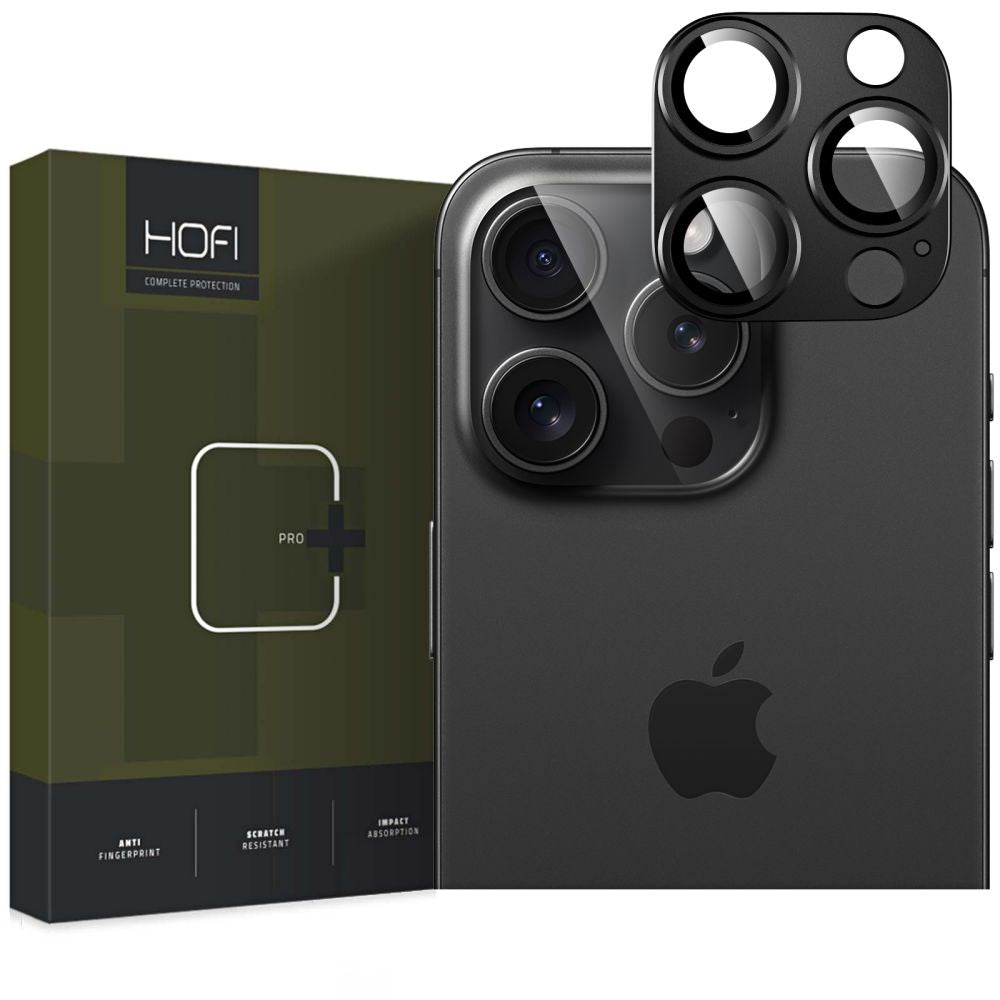 VETRO PROTETTIVO RIGIDO PER LENTE DELLA FOTOCAMERA HOFI FULLCAM PRO+ IPHONE 16 PRO / 16 PRO MAX NERO