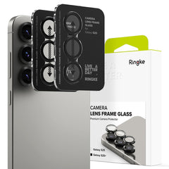 VETRO PROTETTIVO RIGIDO PER LENTE DELLA MACCHINA FOTOGRAFICA RINGKE CAMERA FRAME PROTECTOR 2-PACK GALAXY S25+ PLUS NERO